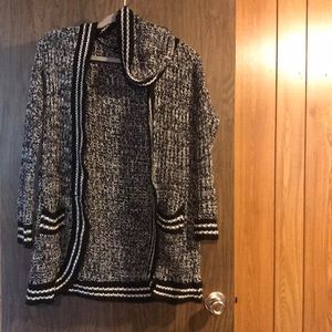 hooded cardigan
